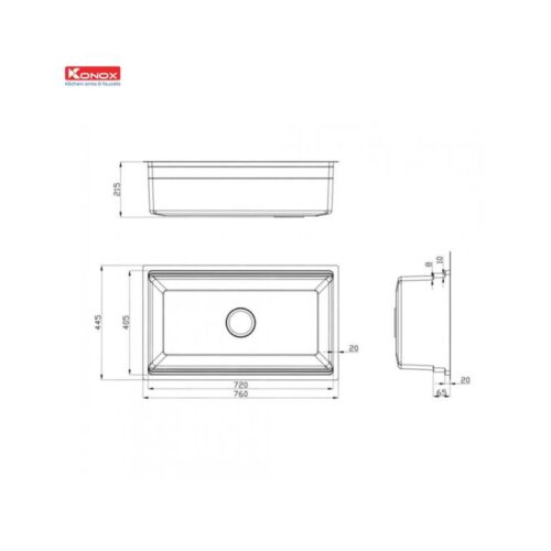 Chậu rửa bát Workstation Undermount Sink KN7644SU Dekor 5 chau rua bat workstation undermount sink kn7644su dekor 4