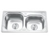 Chậu rửa bát inox 2 hố Gorlde GD-5702 1 chau rua chen bat gorlde gd 5702