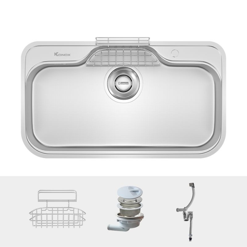 Phụ kiện chậu rửa bát inox 1 hố Konox TARI 9051SR Basic Phụ kiện chậu rửa bát inox 1 hố Konox TARI 9051SR Basic