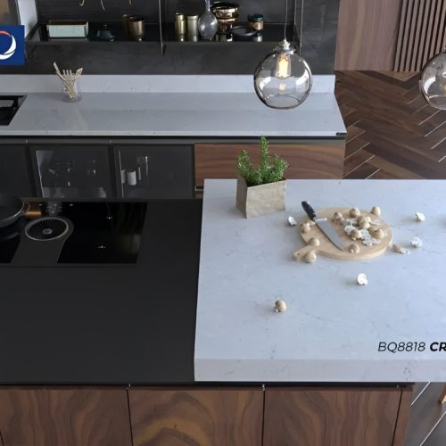 Đá nhân tạo Vicostone Crema Chiffon BQ8818 4 Ảnh thực tế đá nhân tạo Vicostone Crema Chiffon BQ8818