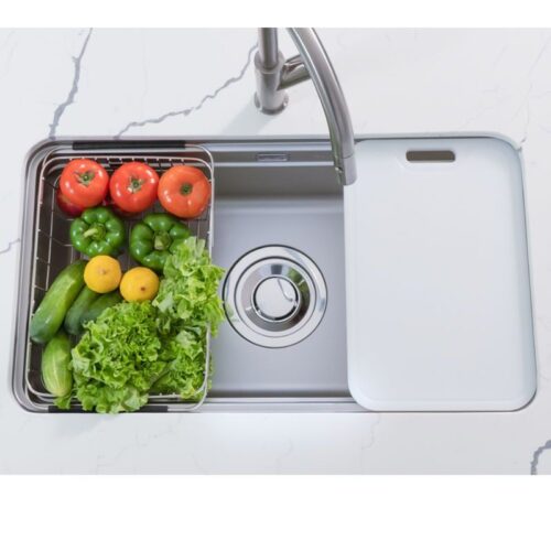 Chậu rửa bát inox 1 hố Konox KN8347SU Dekor Basic 5 Ảnh chậu rửa bát inox 1 hố Konox KN8347SU Dekor Basic