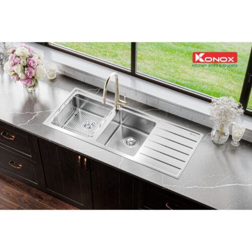 Chậu rửa bát Konox European sink Premium KS11650 2B Bàn trái 3 Ảnh chậu rửa bát Konox European sink Premium KS11650 2B Bàn trái