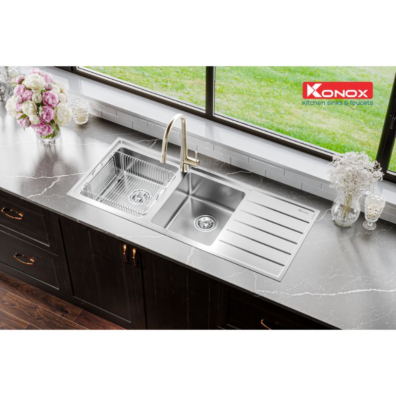Ảnh chậu rửa bát Konox European sink Premium KS11650 2B Bàn trái Ảnh chậu rửa bát Konox European sink Premium KS11650 2B Bàn trái