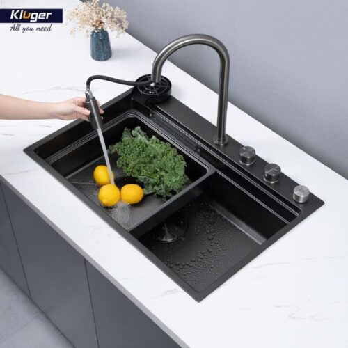 Ảnh chậu rửa bát 1 hố Kluger KWF8161FB-S76W Plus