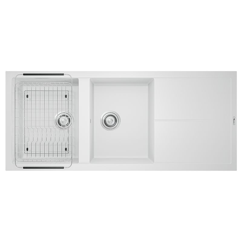 Chậu rửa bát Granite Sink Livello Smart 1160 – White Silver Chậu rửa bát Granite Sink Livello Smart 1160 – White Silver