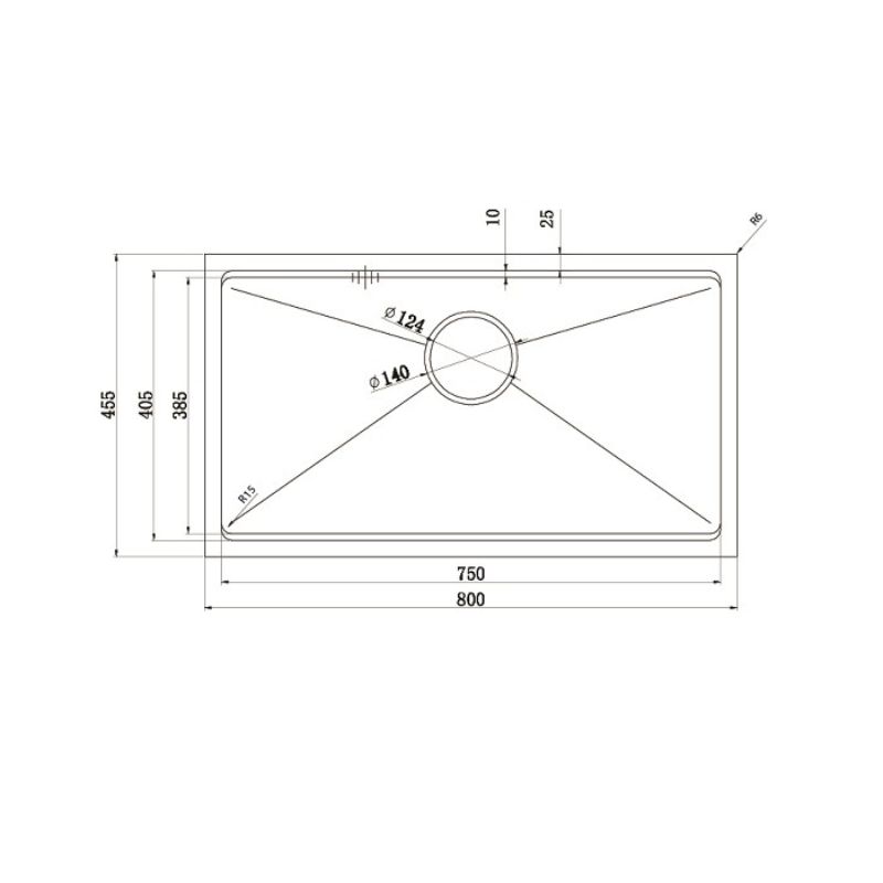 Kích thước chậu rửa bát Konox Workstation KN8046SU Basic Kích thước chậu rửa bát Konox Workstation KN8046SU Basic