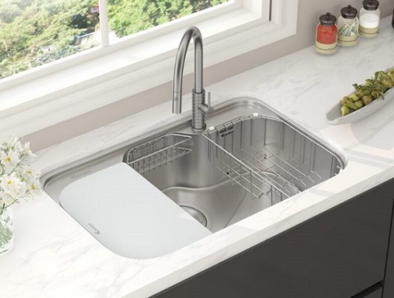 Chậu rửa bát inox 1 hố Konox Tari 7851SR 6 Ảnh thực tế chậu rửa bát inox 1 hố Konox Tari 7851SR
