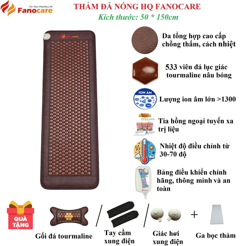 Thảm/nệm đá nhiệt nóng Hàn Quốc Fanocare KT 50*150cm FN01A (Tặng quà)