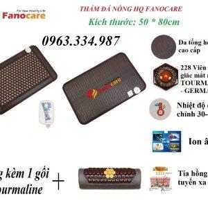 Thảm đá nhiệt nóng Hàn Quốc Fanocare đá lục giác mắt ngọc kích thước 50*80cm (thảm lửng/Thảm đắp) (tặng quà))