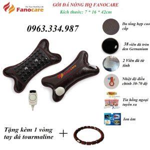 Gối đá nhiệt nóng đá tourmaline kèm 2 viên đá từ tính giúp giảm đau mỏi vai gáy, ngủ ngon (Tặng quà)