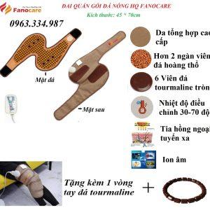 Đai quấn/bó gối tourmaline nano hoàng thổ giảm đau gối, đau khớp Fanocare