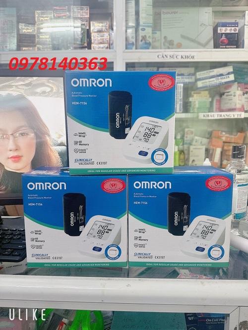 Máy đo huyết áp tự động bắp tay OMRON HEM-7156, bảo hành 5 năm, vòng bít thế hệ mới xoay 360 độ cho kết quả đo chính xác