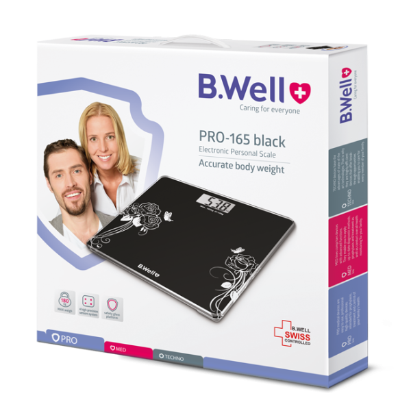Cân sức khoẻ điện tử B.Well Swiss PRO-165 black 3 can bwell 1
