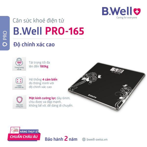 Cân sức khoẻ điện tử B.Well Swiss PRO-165 black