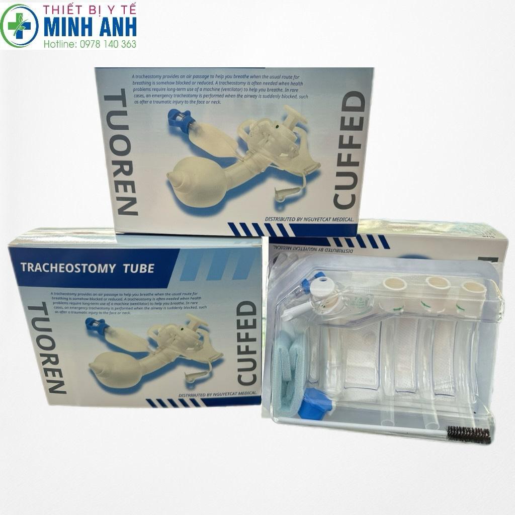 Mở khí quản 2 nòng Tuoren có bóng , có cửa, có hút trên cuff