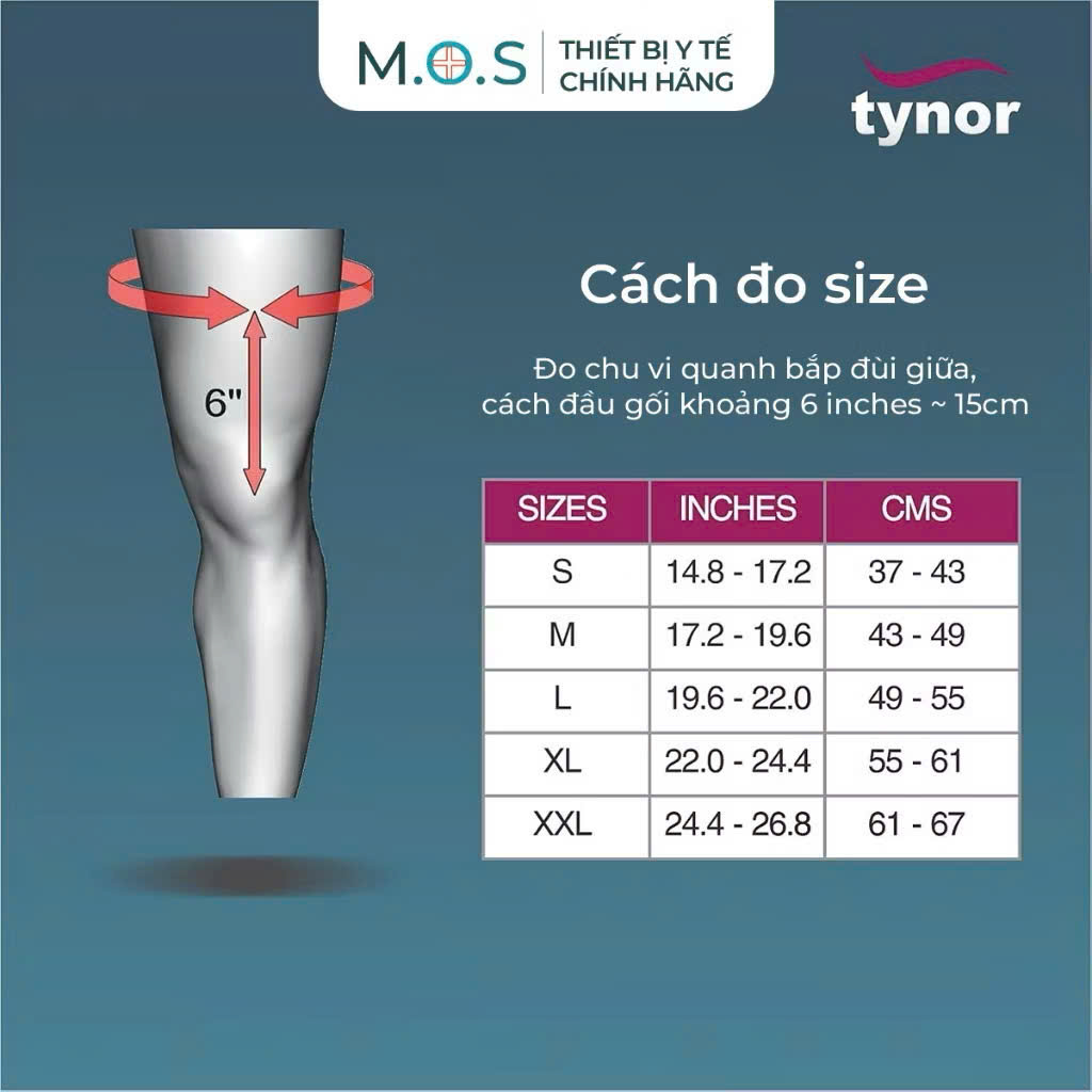 Băng đầu gối có lỗ hở tynor 2 Bang dau goi co lo ho tynor 2