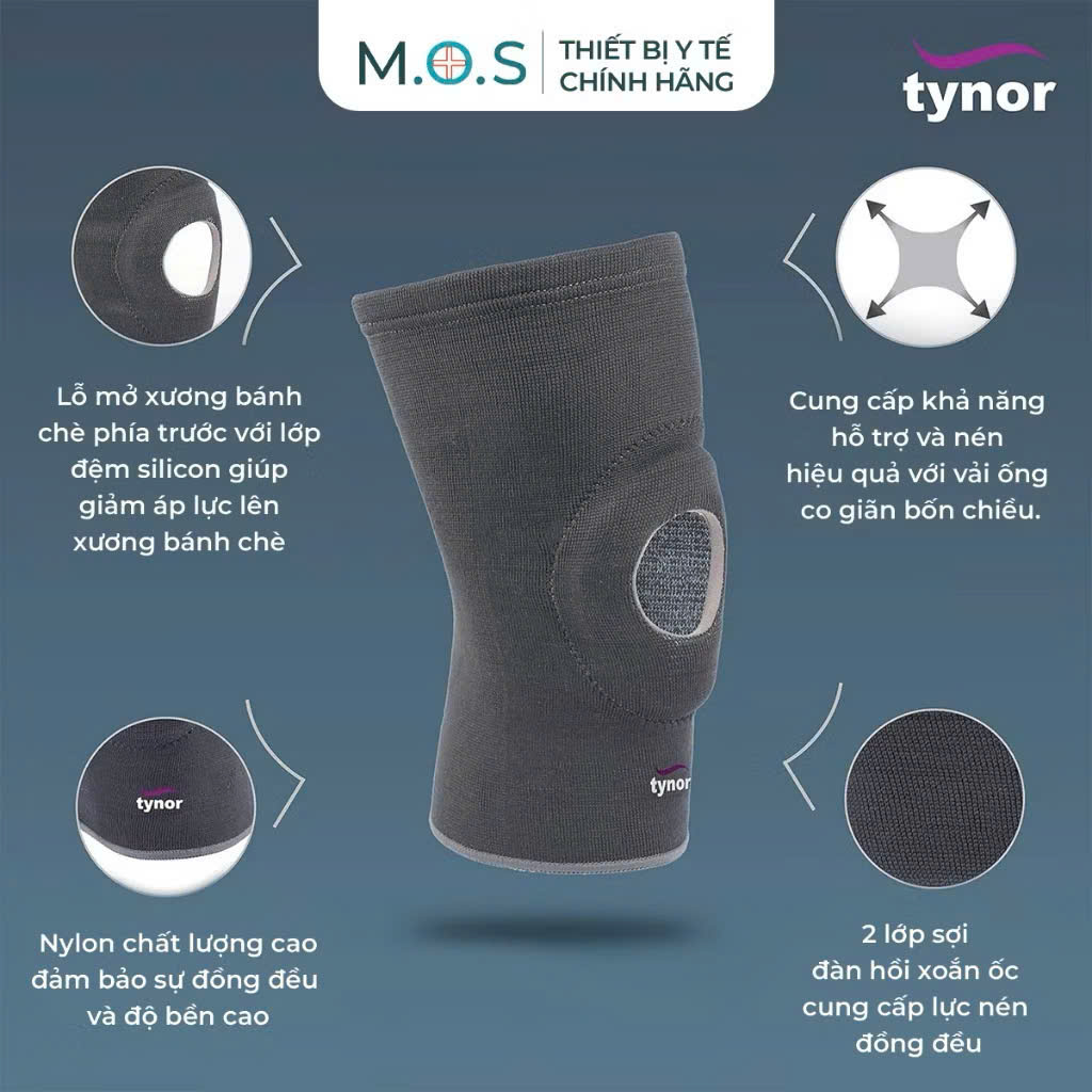 Băng đầu gối có lỗ hở tynor 8 Bang dau goi co lo ho tynor 8