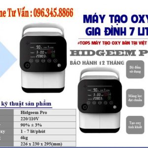 Máy Tạo Oxy Hidgeem Pro 7 Lít - Có Kèm Xông Khí Dung