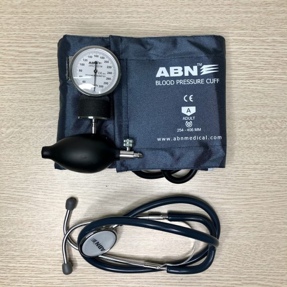 Bộ máy đo huyết áp cơ ABN Màu Xanh Biển đo huyết áp với độ chính xác cao, tiện lợi và chất lượng bền tốt