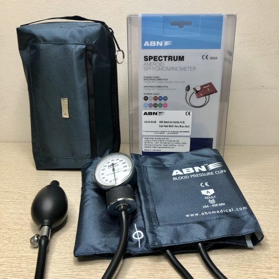  Bộ máy đo huyết áp cơ ABN Đỏ Đen gồm hộp đựng, túi bảo quản cao cấp, đồng hồ quả bóp và bao đo huyết áp