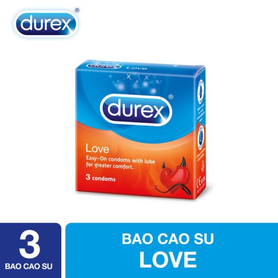Bao Cao Su Durex Love Siêu Trơn Có Gân 17 Bao Cao Su Durex Love