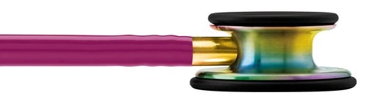 Ống Nghe Littmann Classic III Xanh Carribbean 5807 22 Ống Nghe Littmann Classic III Hồng Raspberry 5806 góc chụp ngang mặt nghe