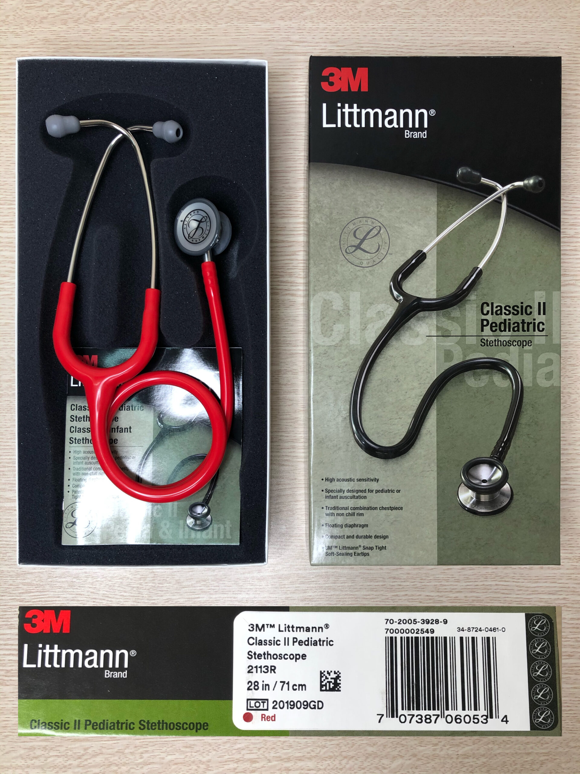 ytechinhhang-ong-nghe-littmann-pediatric(5) Ống Nghe Littmann Classic II Pediatric Đỏ 2114R