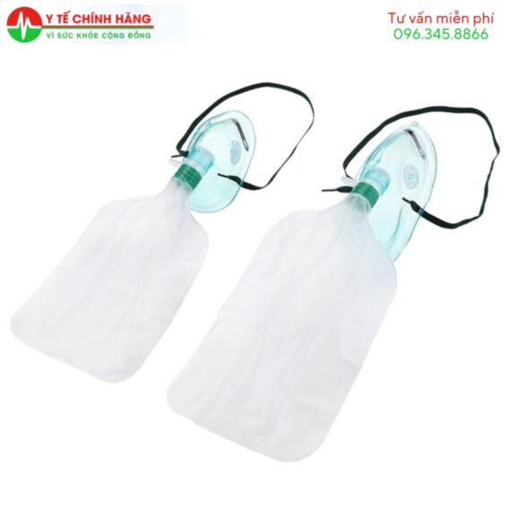 Mặt Nạ Thở Oxy Có Túi 6 Mặt Nạ Oxy Có Túi Van một chiều có trở kháng thấp, không chứa mủ cao su tự nhiên, ngăn chặn sự trào ngược và cho phép khí thở ra thoát ra ngoài.