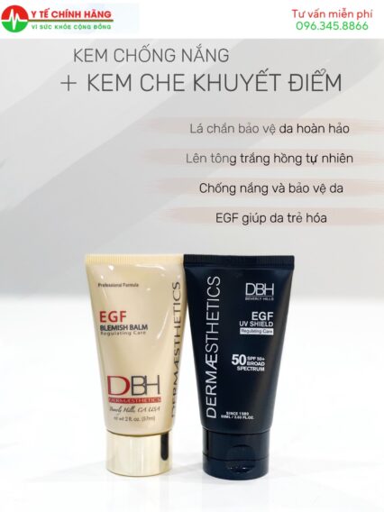 EGF Blemish Balm & EGF UV SHIELD SPF50+ PA +++ DBH