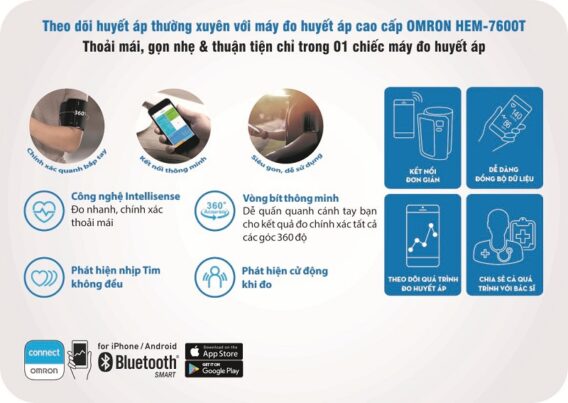 Máy Đo Huyết Áp Omron Hem 7600T