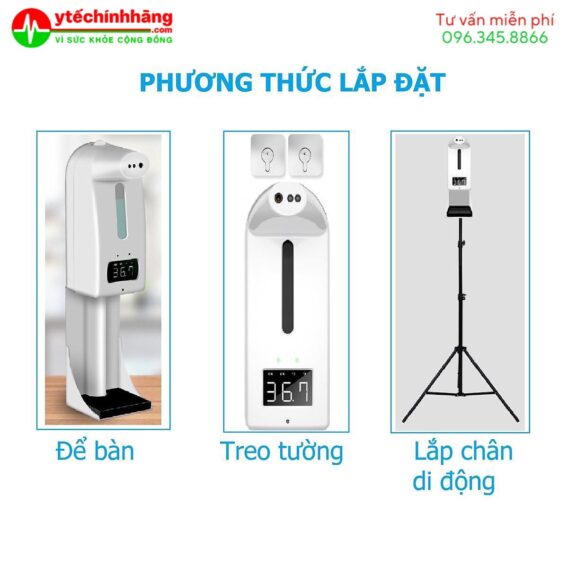 Máy K10 Pro Đo Nhiệt Độ Trán Và Rửa Tay