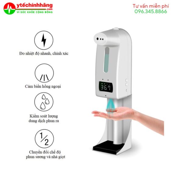 Máy K10 Pro Đo Nhiệt Độ Trán Và Rửa Tay