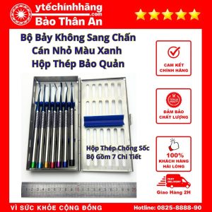 Bộ Bảy Không Sang Chấn Cán Nhỏ Màu Xanh Parkistan