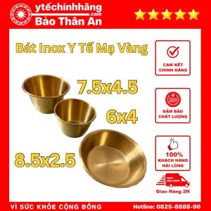 Bát Inox Mạ Vàng 8x2