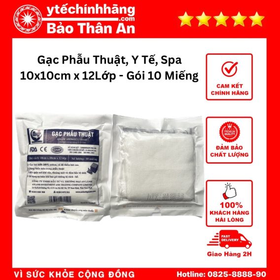 Gac y te phau thuat 10cm x 10cm x 12lop