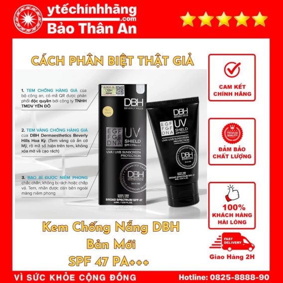 Kem Chống Nắng 60ml DBH EGF FGF DNA UV SHIELD SPF 47 PA+++