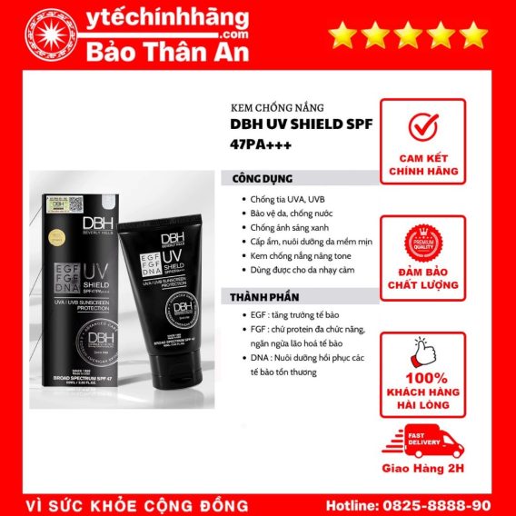 Kem Chống Nắng 60ml DBH EGF FGF DNA UV SHIELD SPF 47 PA+++