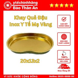 Khay Quả Đậu Inox Mạ Vàng 20x13x2