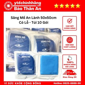 Săng Mổ An Lành 50 x 50cm Có Lỗ - Túi 10 Gói