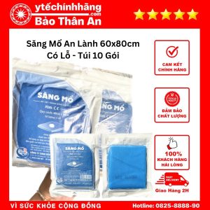 Săng Mổ An Lành 60 x 80cm Có Lỗ - Túi 10 Gói