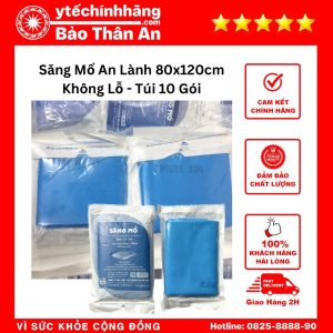 Săng Mổ An Lành 80 x 120cm Không Lỗ - Túi 10 Gói