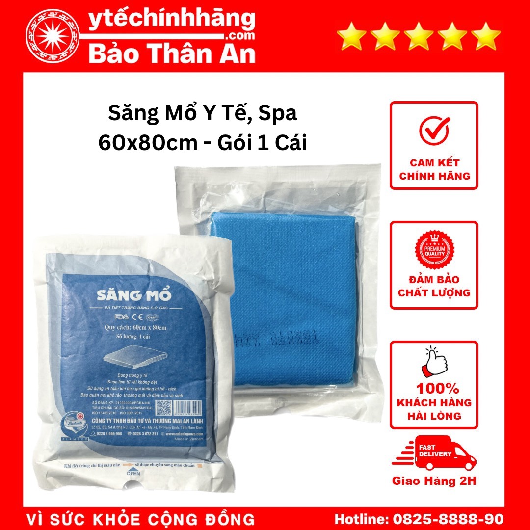 Săng Mổ Y Tế Spa 80cm x 120cm - Gói 1 Cái 3 Sang Mo Y Te Spa 80cm x 120cm Goi 1 Cai 3