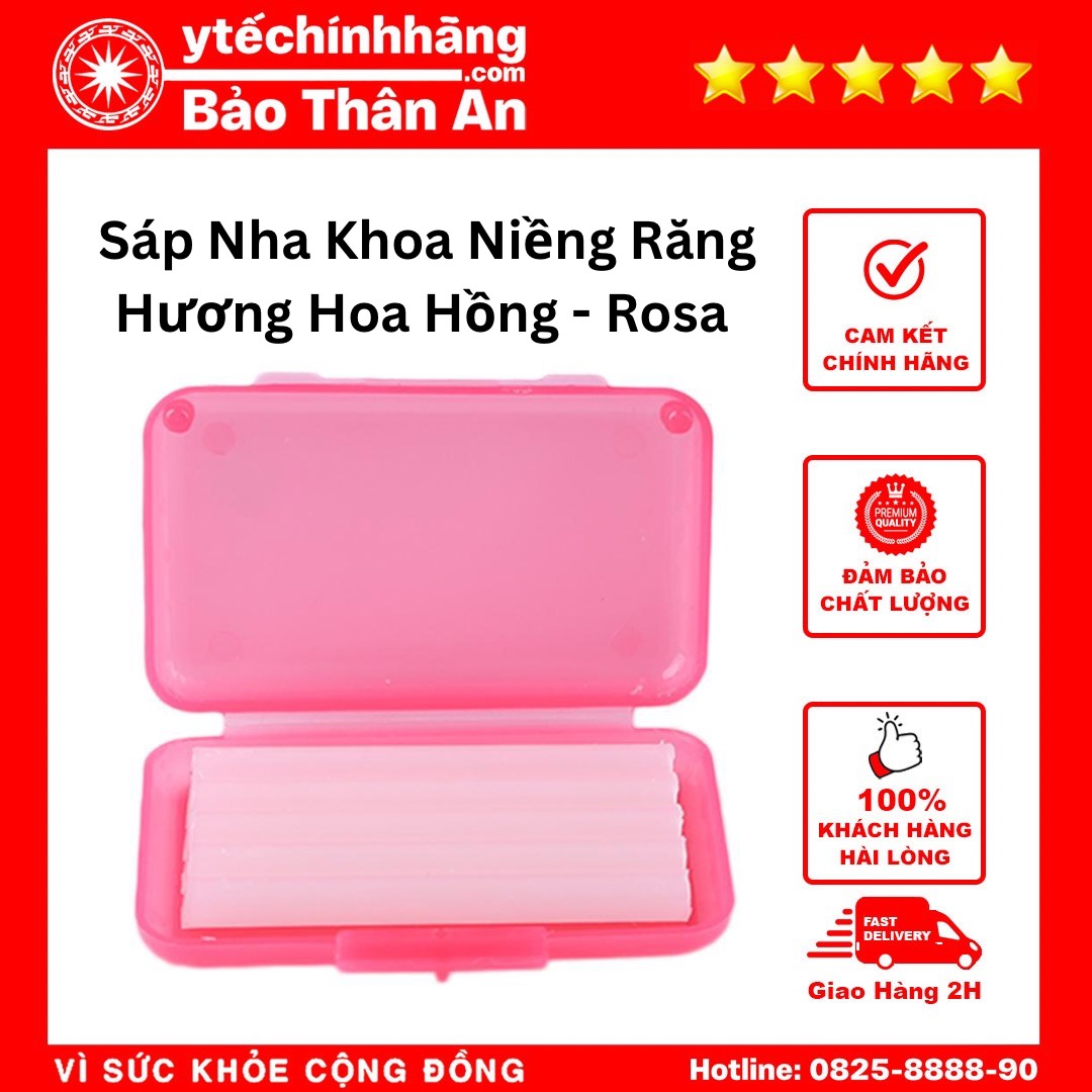 Sáp Nha Khoa Niềng Răng - Hương Hoa Hồng - Rosa Sap Nha Khoa Nieng Rang Huong Hoa Hong Rosa