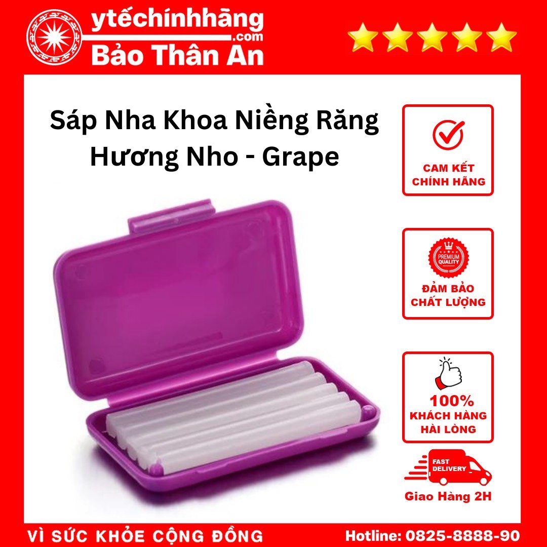 Sáp Nha Khoa Niềng Răng - Hương Nho - Grape Sap Nha Khoa Nieng Rang Huong Nho Grape