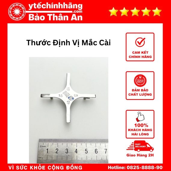 Thước Định Vị Mắc Cài Thép Tốt (Bone bracket gauge)