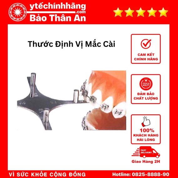 Thước Định Vị Mắc Cài Thép Tốt (Bone bracket gauge)
