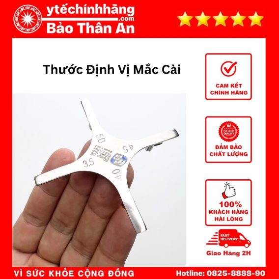 Thước Định Vị Mắc Cài Thép Tốt (Bone bracket gauge)