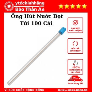 Ống Hút Nước Bọt Túi 100 Cái