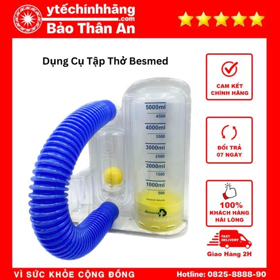 - Thiết kế van một chiều giúp bệnh nhân hít vào, thay vì bệnh nhân thổi vào dụng cụ.