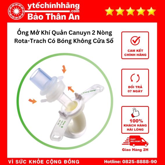 Ống Mở Khí Quản Canuyn 2 Nòng Rota-Trach Có Bóng Không Cửa Sổ